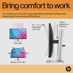 "HP E24 G5 24" Computer Monitor - Sleek Design, Superior Performance | 6N6E9A5#ABB"